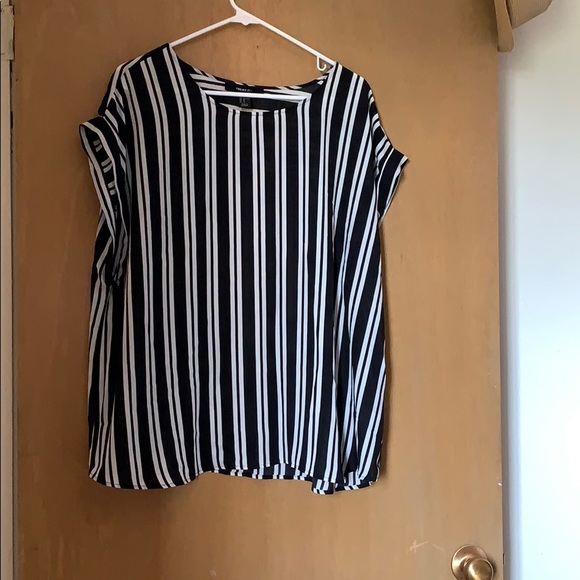 Forever 21 + Striped Blouse NWOT - Picture 1 of 5